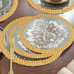 Polyester Braided Lace Trim&nbsp;OCOR-WH0078-09A