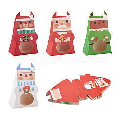 40Pcs 4 Colors Christmas Cardboard Paper Boxes&nbsp;CON-MB0001-03