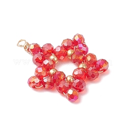 AB Color Plated Glass Pendants&nbsp;PALLOY-MZ01076