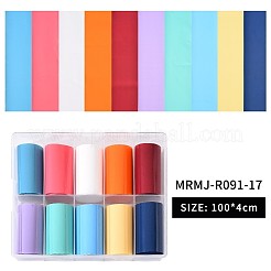 10Rolls Solid Color Nail Art Transfer Stickers&nbsp;MRMJ-R091-17