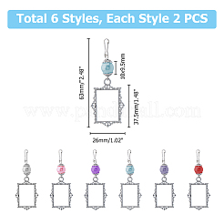 2 Sets Alloy Painting Frame Pendant Decorations&nbsp;FIND-UN0002-04