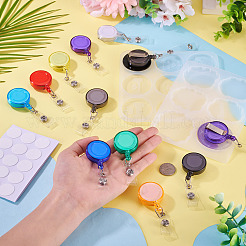 10Pcs 10 Colors PP & Iron Badge Holders&nbsp;DIY-TA0014-32