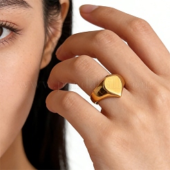 304 Stainless Steel Finger Rings for Women&nbsp;RJEW-B164-02G