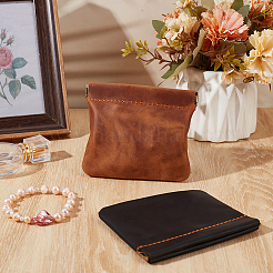 2Pcs 2 Colors Vintage Leather Shrapnel Coin Pouches&nbsp;AJEW-CL0005-02