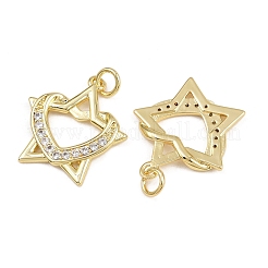 Brass Micro Pave Cubic Zirconia Pendants&nbsp;KK-A269-61G