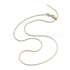 Adjustable Slider 201 Stainless Steel Round Snake Chain Necklaces&nbsp;NJEW-K270-01G-01