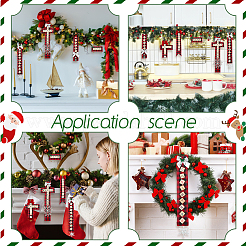 DIY Christmas Themed Wood Pendant Decorations Kits&nbsp;DIY-NB0012-73