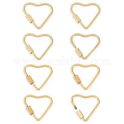 8Pcs 2 Styles 304 Stainless Steel Screw Carabiner Lock Charms&nbsp;STAS-TA0005-51