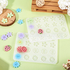 2Pcs 2 Styles DIY Button Silicone Molds&nbsp;DIY-TA0013-33