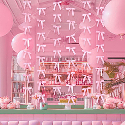 6Pcs Polyester Bowknot Hanging Streamer&nbsp;AJEW-SP0002-71B