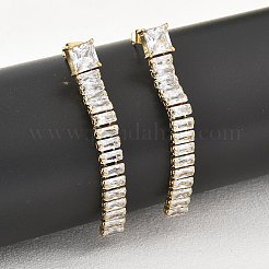 304 Stainless Steel Clear Cubic Zirconia Tassel Stud Earrings&nbsp;EJEW-Z094-01D-G02