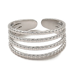 Non-Tarnish 304 Stainless Steel Open Cuff Rings&nbsp;RJEW-Z018-15P