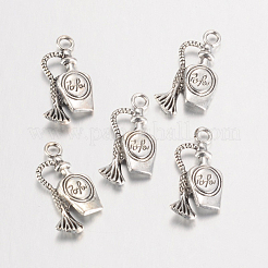 Tibetan Style Liquor Bottle Alloy Pendants&nbsp;TIBEP-A100796-S-FF