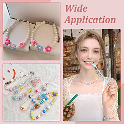 300Pcs Two Tone Opaque Acrylic Beads&nbsp;SACR-UN0001-06