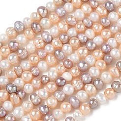 Natural Cultured Freshwater Pearl Beads Strands&nbsp;PA-CBAC463-05
