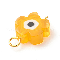 Handmade Millefiori Glass Connector Charms&nbsp;PALLOY-JF01341