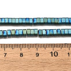 2-Hole Electroplated Synthetic Non-magnetic Hematite Beads Strands&nbsp;G-L613-A01-01C
