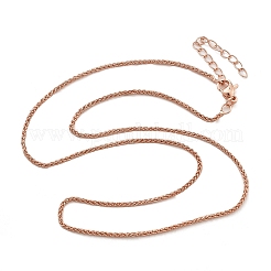 Brass Wheat Chains Necklaces for Women&nbsp;NJEW-D302-24RG