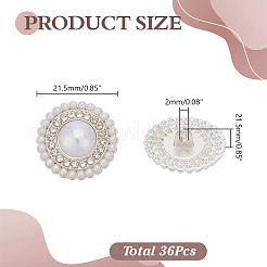 36Pcs 1-Hole Zinc Alloy Shank Buttons&nbsp;BUTT-AR0001-30
