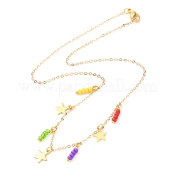 Brass Cable Chains Pendant Necklaces Sets&nbsp;NJEW-JN03721-02