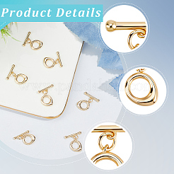 10Sets Brass Toggle Clasps&nbsp;KK-BBC0025-38