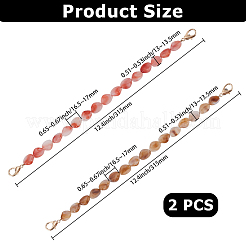 2Pcs 2 Colors Bag Chain Straps&nbsp;AJEW-BM0001-09