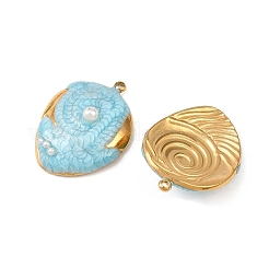 304 Stainless Steel Enamel Pendants Ion Plating(IP)&nbsp;STAS-P424-11G