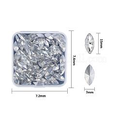 Pointed Back Glass Rhinestone Cabochons&nbsp;RGLA-OC0001-08A