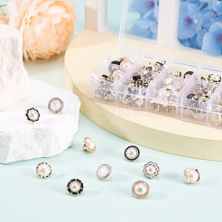100Pcs 10 Styles 1-Hole Acrylic Shank Buttons&nbsp;BUTT-TA0001-59