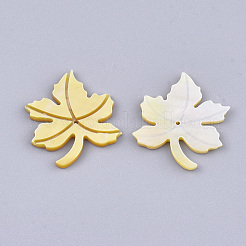 Autumn Theme Yellow Shell Pendants&nbsp;SSHEL-T007-12