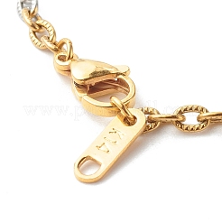 Two Tone 304 Stainless Steel Cable Chains Bracelets&nbsp;BJEW-JB06541