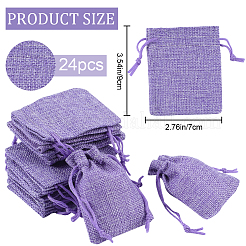 24Pcs Burlap Packing Pouches Drawstring Bags&nbsp;ABAG-BBC0001-07C