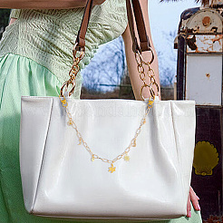 3Pcs Flower Moon Sun Charm Aluminium Paperclip Chains Bag Decorative Chain&nbsp;HJEW-NB00278