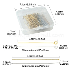 304 Stainless Steel Flat Head Pins & Eye Pins&nbsp;STAS-FS0001-58