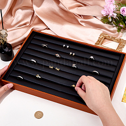 Rectangle Wood Finger Rings Display Trays&nbsp;RDIS-WH0011-40