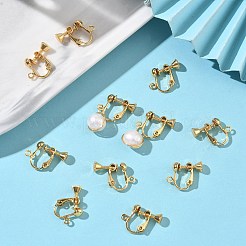 SHEGRACE Brass Screw Clip-on Earring Findings&nbsp;XGR0065G-54G