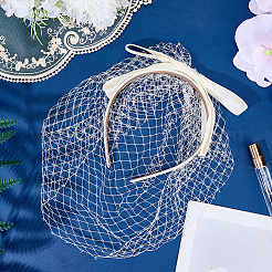 Gauze Mesh Veil Cloth Bowknot Hair Bands&nbsp;AJEW-WH20018-96