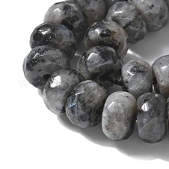 Faceted Natural Labradorite Rondelle Beads Strands&nbsp;X-G-K090-02