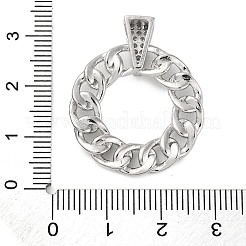 Rack Plating Brass Micro Pave Cubic Zirconia Pendants&nbsp;KK-M021-08P