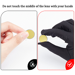 Silicon Gold-Plated Reflective Lens&nbsp;AJEW-WH0248-391A