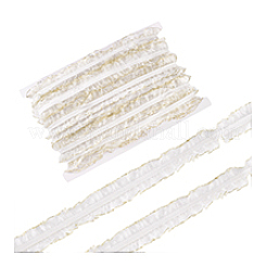 20M Nylon Elastic Pleated Lace Ribbon&nbsp;OCOR-WH0070-258A-02