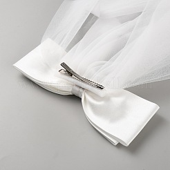 Bowknot Polyester Bridal Mesh Veil&nbsp;AJEW-WH20073-025