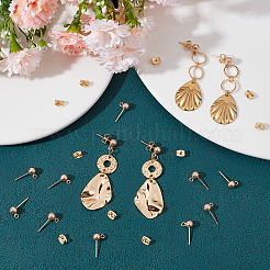 20Pcs Brass Ball Stud Earring Findings&nbsp;KK-BBC0007-13