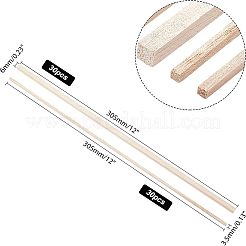 60Pcs 2 Style Candlenut Wood Sticks&nbsp;WOOD-OC0002-27