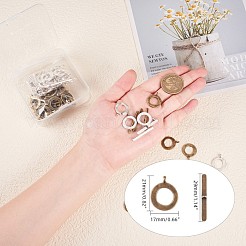 Tibetan Style Toggle Clasps&nbsp;TIBE-PH0004-84