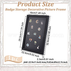 Wood & Plastic Rectangle Photo Frame Stand&nbsp;DJEW-WH0072-13A-01