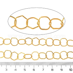 Rack Plating Brass Hexagon Link Chains&nbsp;CHC-N009-03G