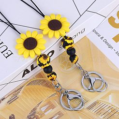 2Pcs Silicone Name Card Holder Strap&nbsp;NJEW-SW00043-01