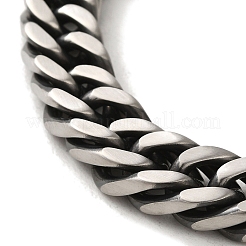304 Stainless Steel Cuban Link Chain Bracelets for Women Men&nbsp;BJEW-Q341-15C-AS