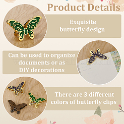 6Pcs 3 Colors Brass Enamel Clips&nbsp;DIY-FG0007-11